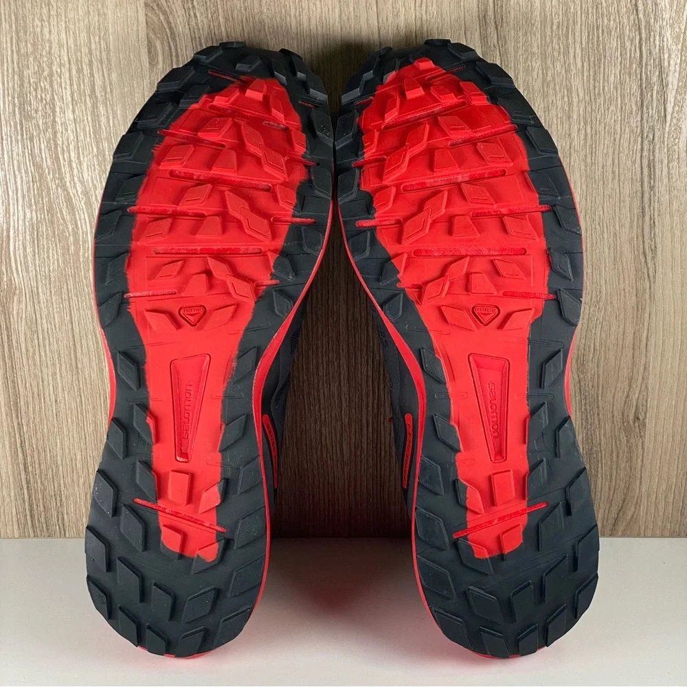 Salomon Sense Ride 4 Black/Red Running Hiking Shoes 413781 Men’s Size 11 - Picture 7 of 9